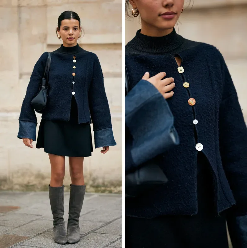 Collarless blazer 15