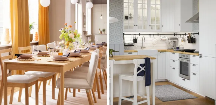 Μια Open plan κουζίνα-τραπεζαρία ανοίγει τον χώρο σου